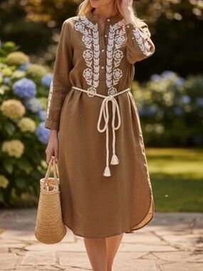 NWT! Ex Voto Ivy Caftan with Embroidery Dress